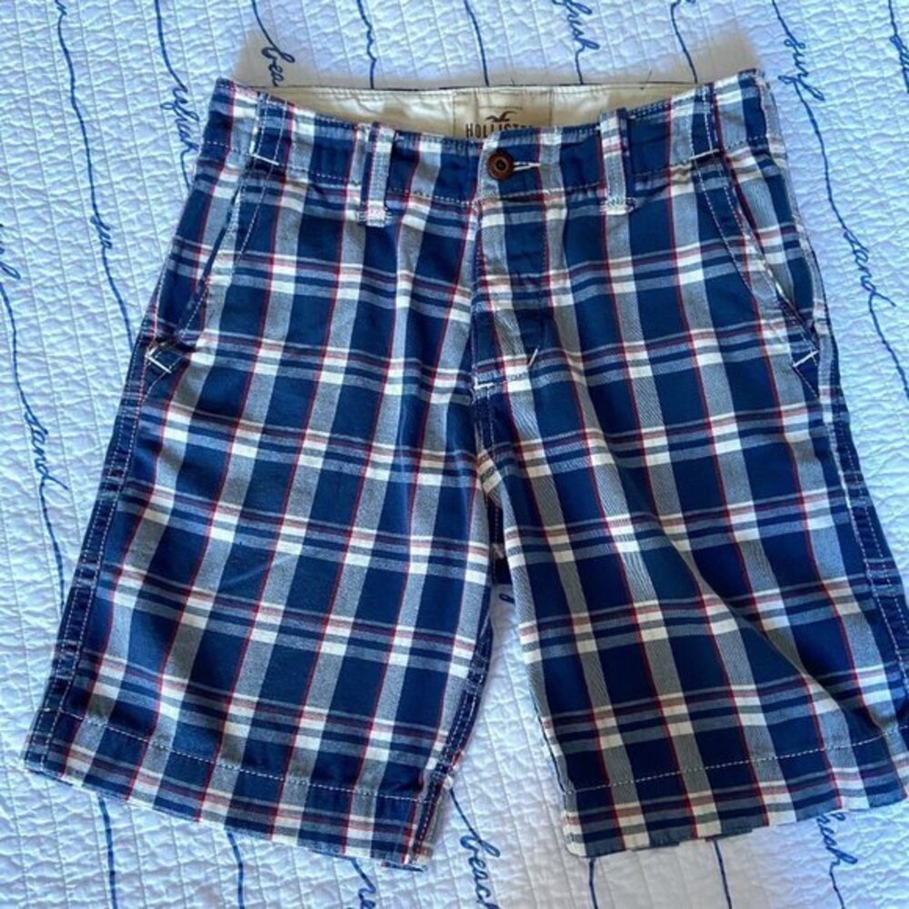 🎀 3 for $45 Hollister Plaid Shorts Size 28 GUC Cotton